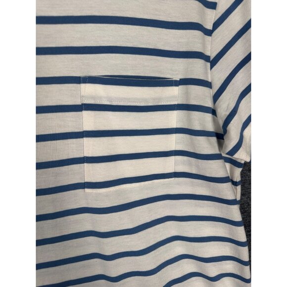 Pact Soft Spun Tee Shirt Dress Large Paris Stripe Coastal Beach Resort Boho - Picture 7 of 8